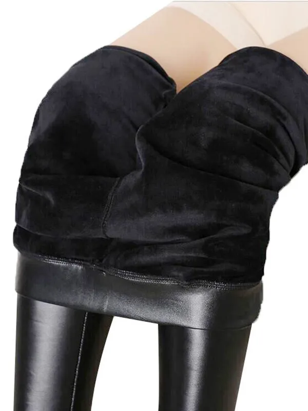 Biker Girl's Womens Winter Legging Large Size Plus Velvet Leggings Women