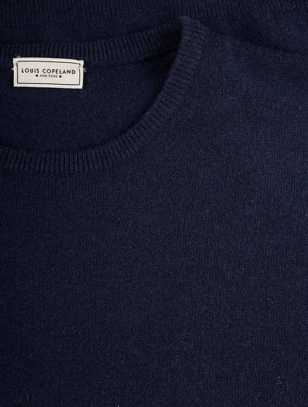 Cashmere & Merino Wool Crew Neck Navy