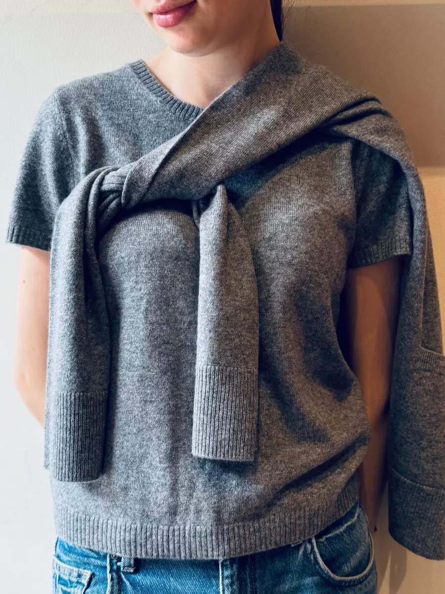 Cashmere tiny t in Marle Grey