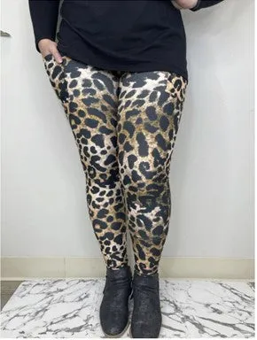 Cheetah Print Leggings w/Pockets - #3438-3440