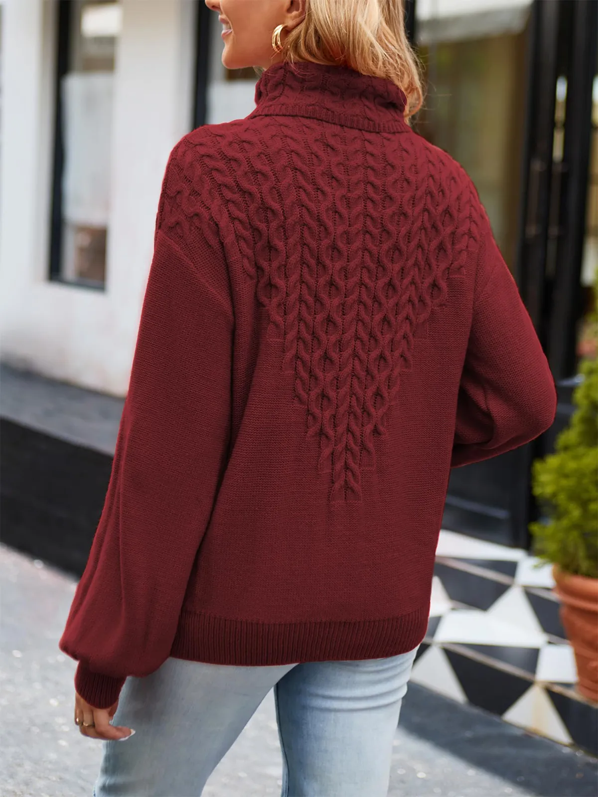 Chunky Long Sleeve Knit Sweater