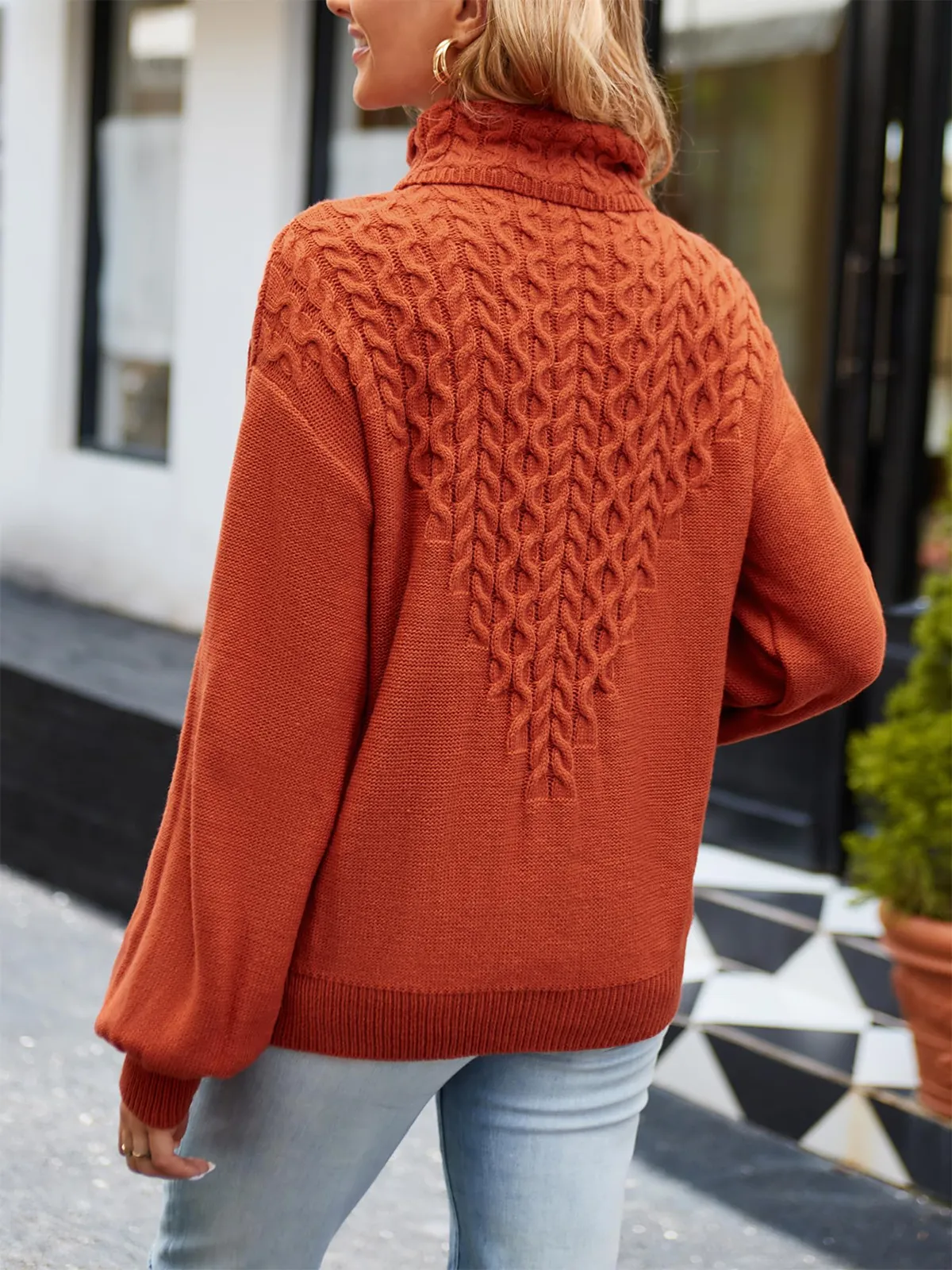 Chunky Long Sleeve Knit Sweater