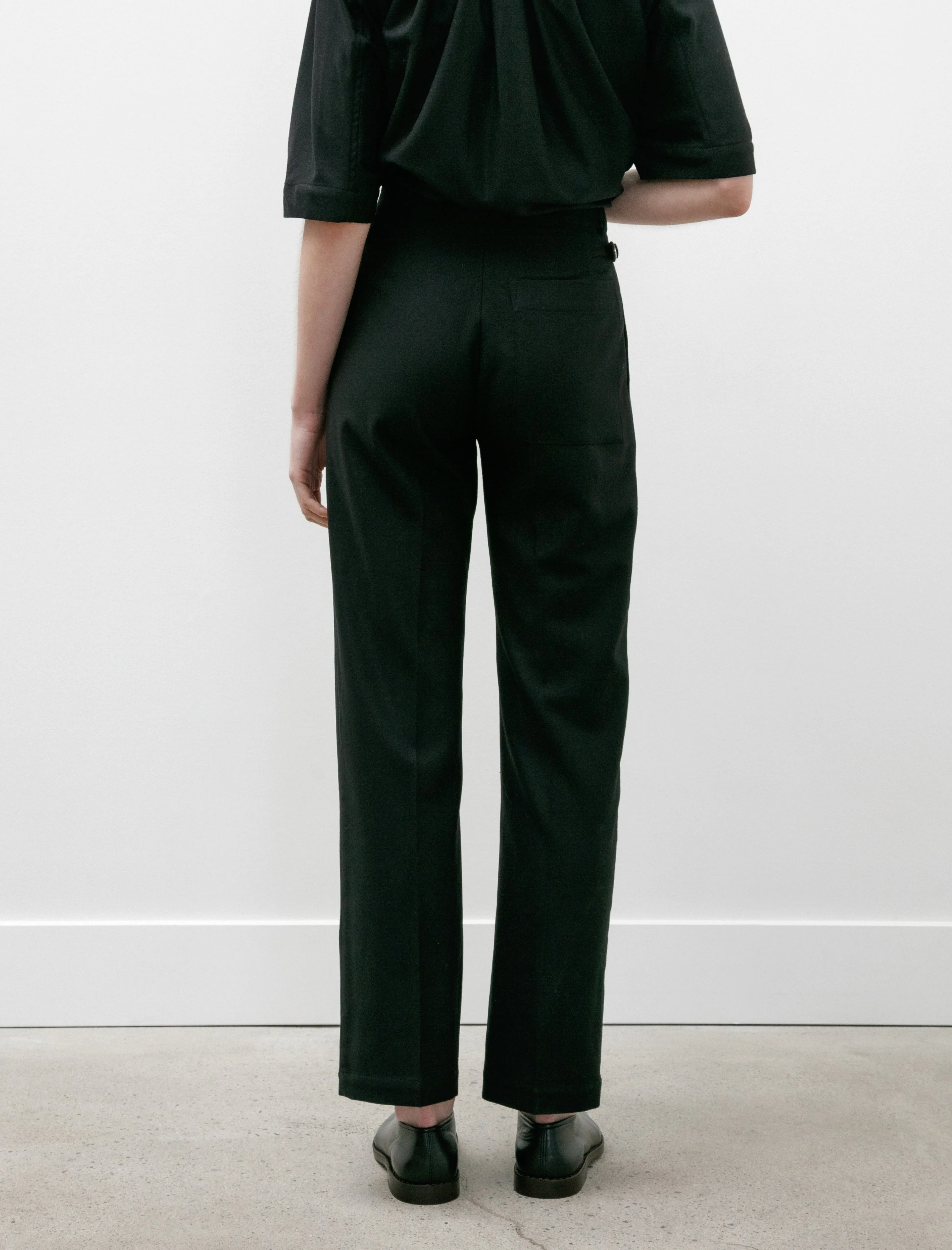 Cinch Trousers Felted Wool Cashmere Black