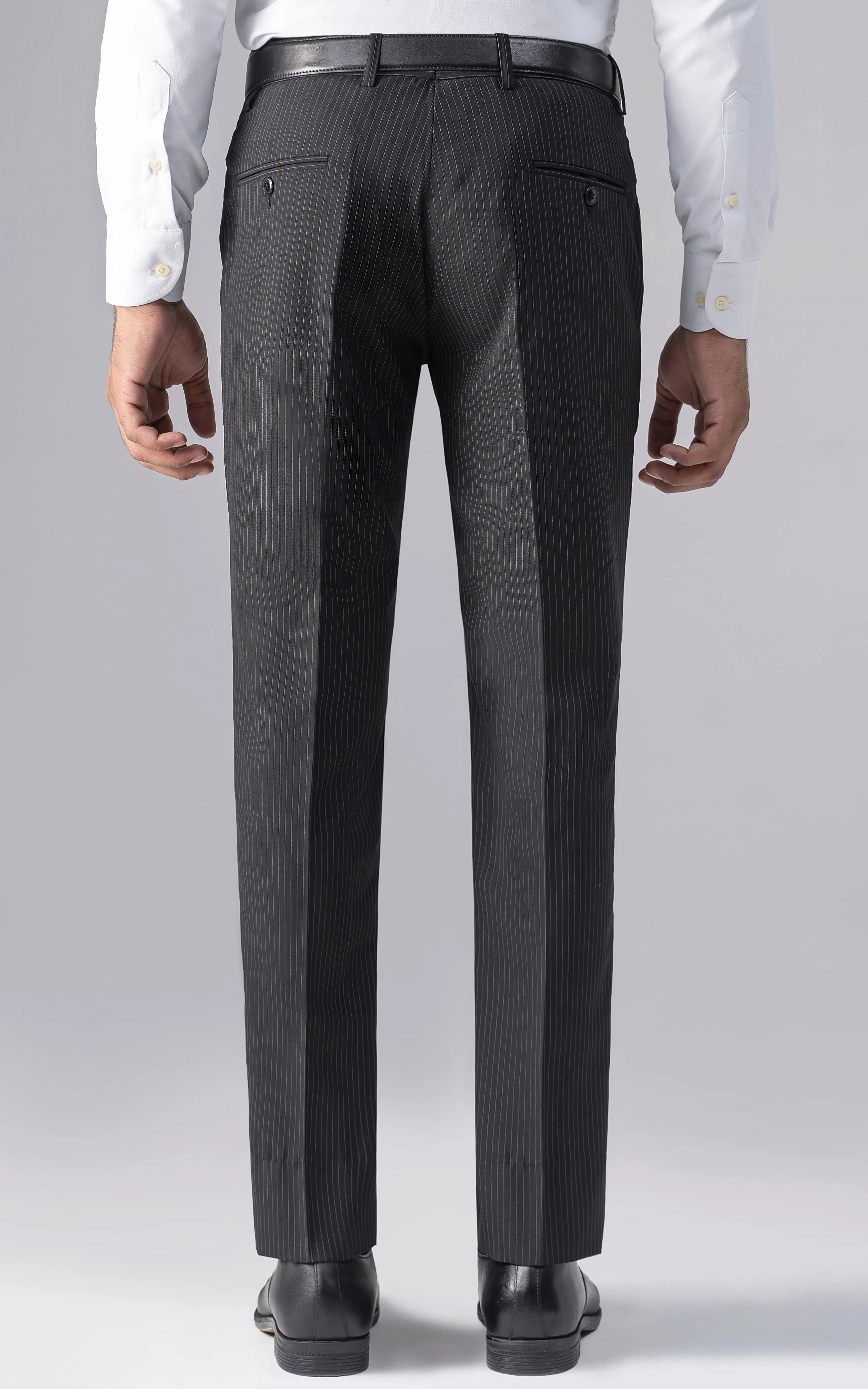 DRESS PANT  SLIM FIT BLACK STRIPER