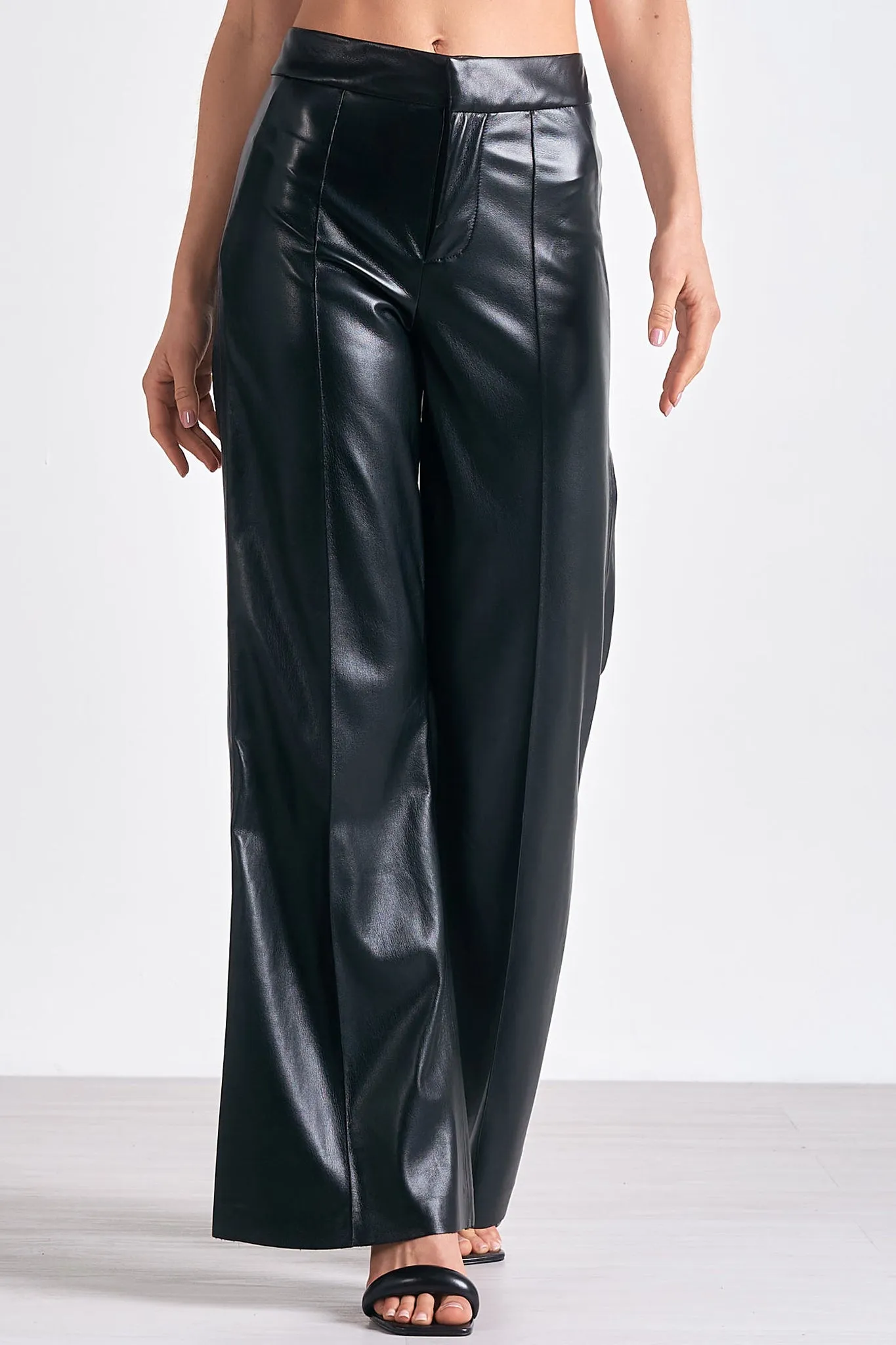 Elan - 9 High Waist Pants - Black