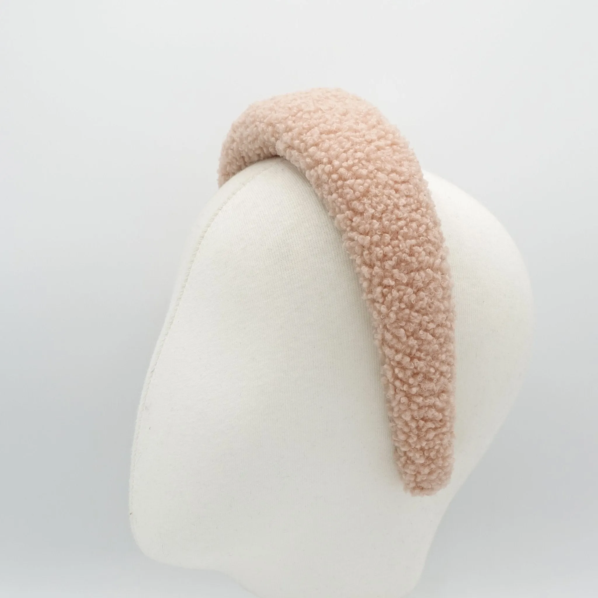 fabric lamb fur headband padded hairband