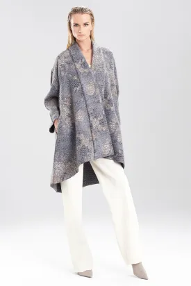 Felted Jacquard Trapeze Coat