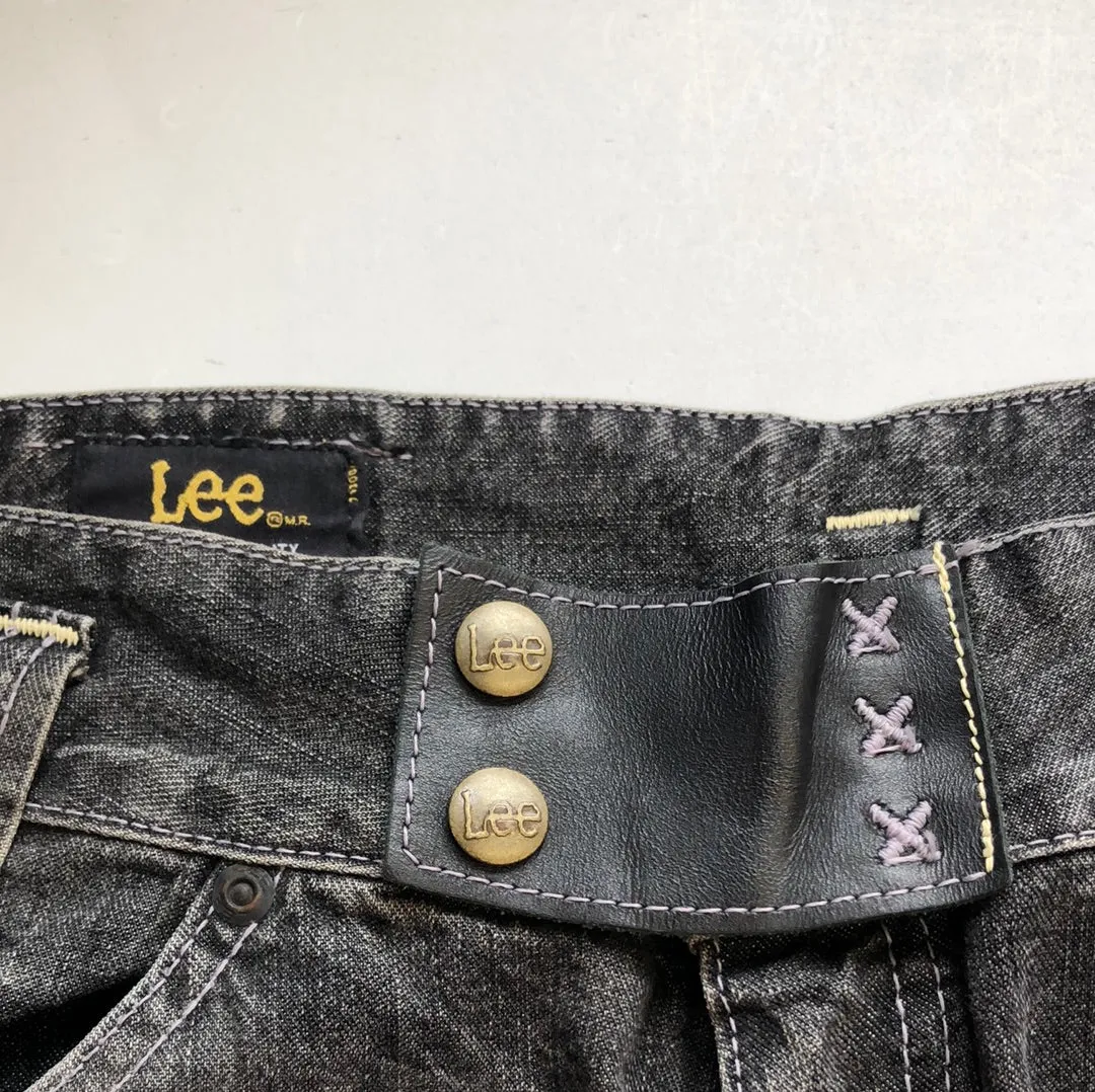 flared patchwork jeans by lee