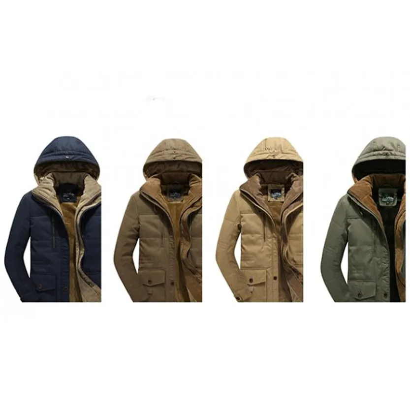 Funki Buys | Jackets | Men's Long Warm Fleece Winter Parkas