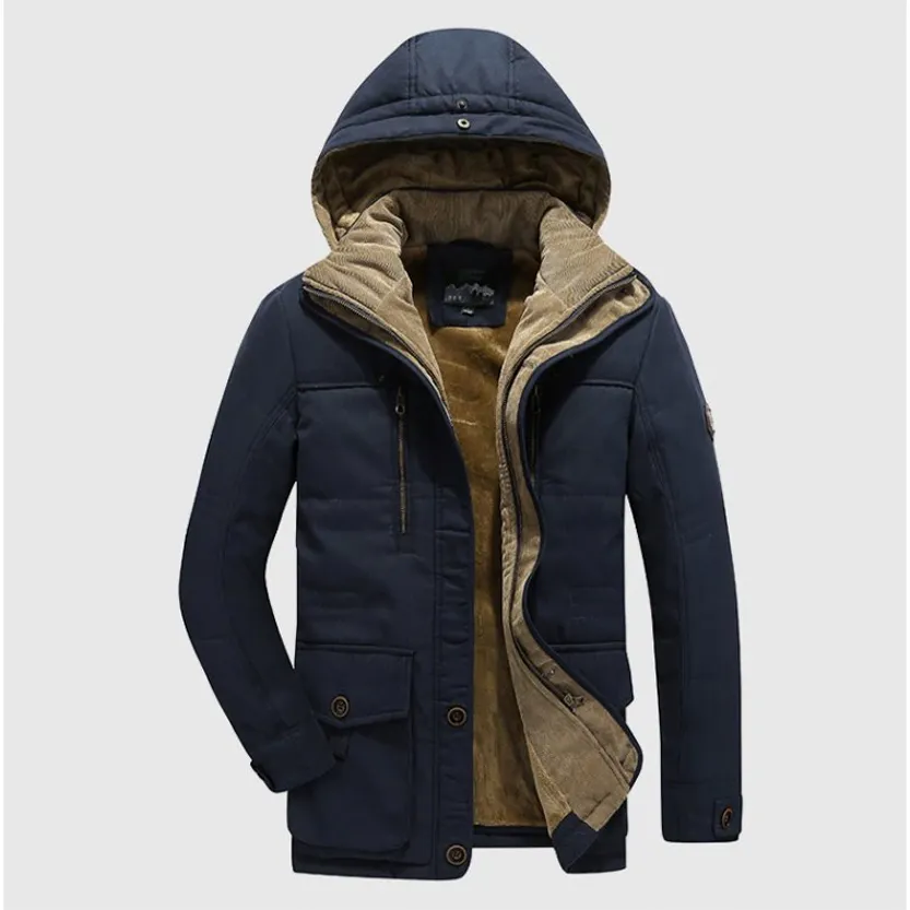 Funki Buys | Jackets | Men's Long Warm Fleece Winter Parkas