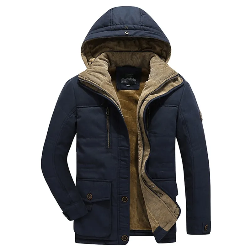 Funki Buys | Jackets | Men's Long Warm Fleece Winter Parkas