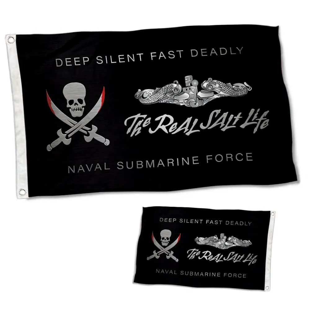 Fyon Double-sided The Real Salt Life U.S. Naval Submarine Force Flag Flags Banner