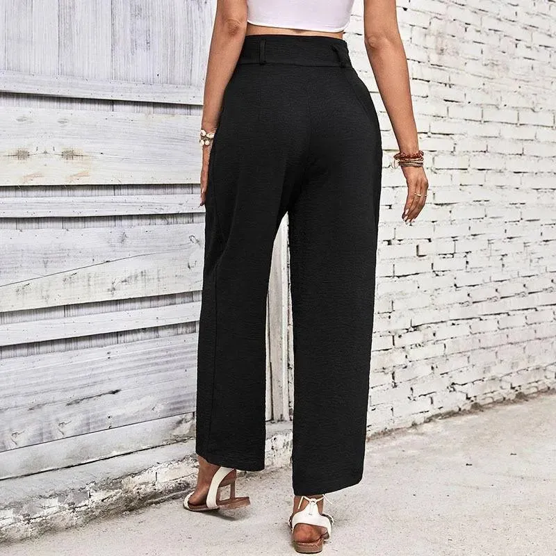 Get the Best Look with Black High-Waist Wide-Leg Pants for Women