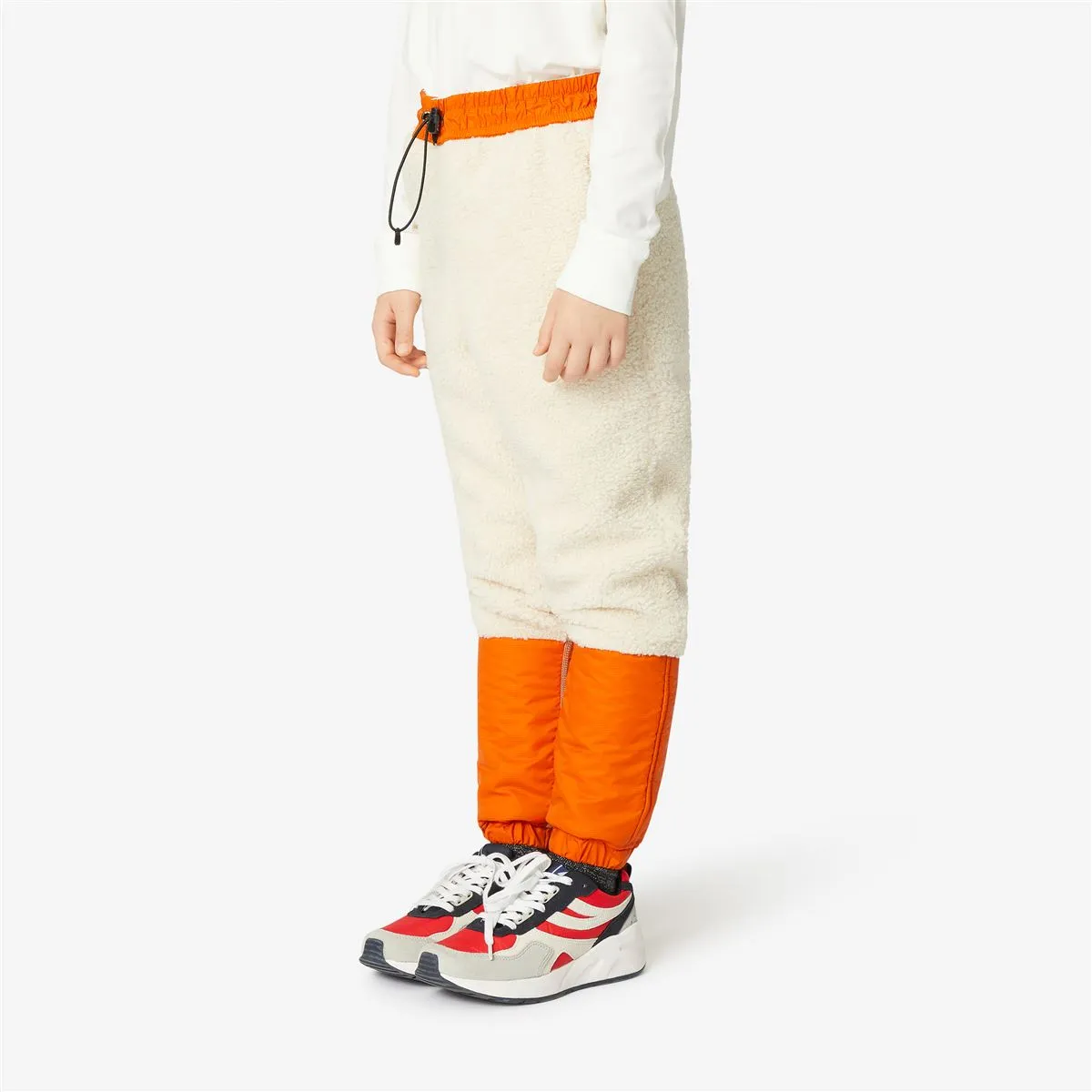 Kael Orsetto - Kids Lined Pants in Ecru - Orange Rust