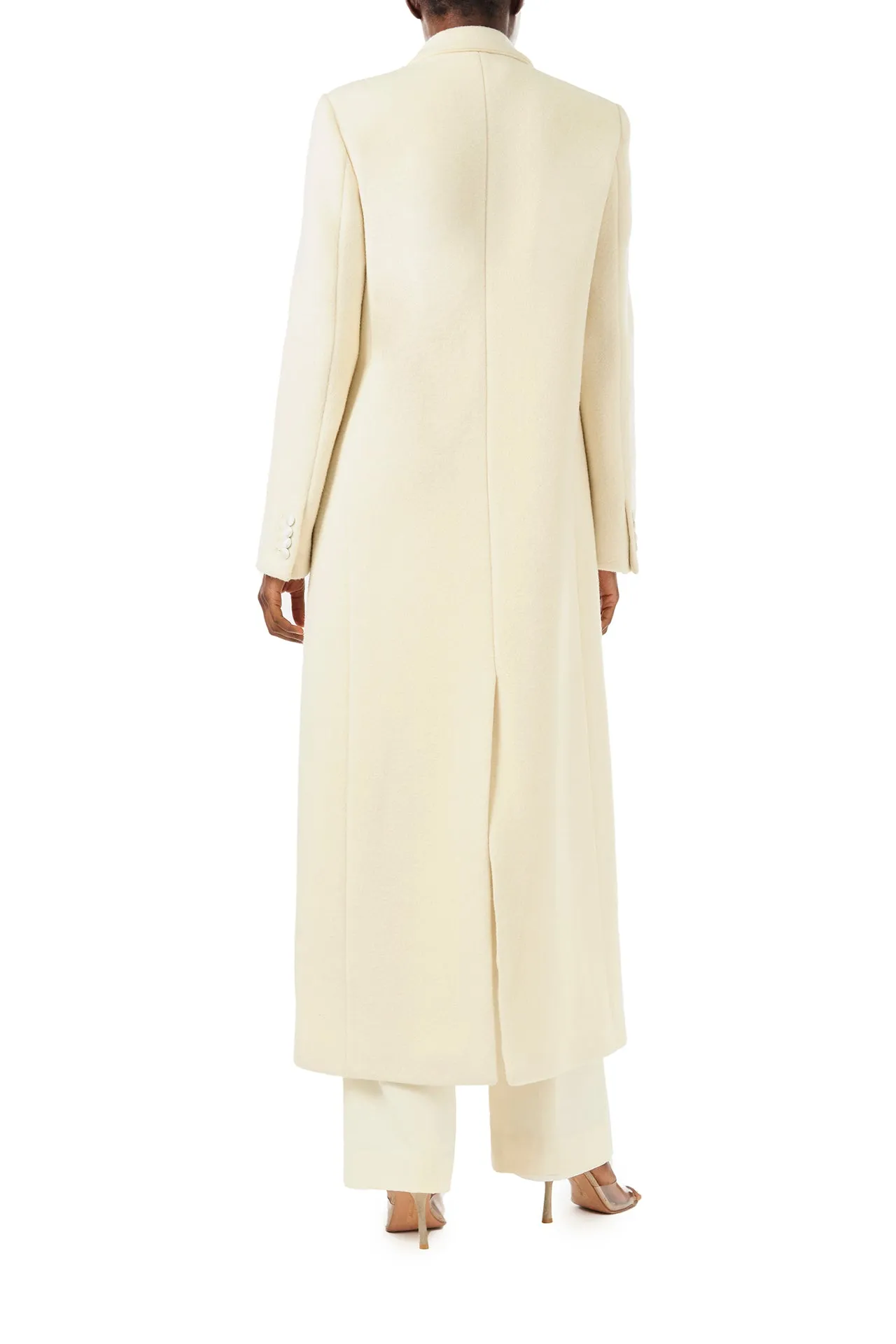 Long Creme Wool Coat