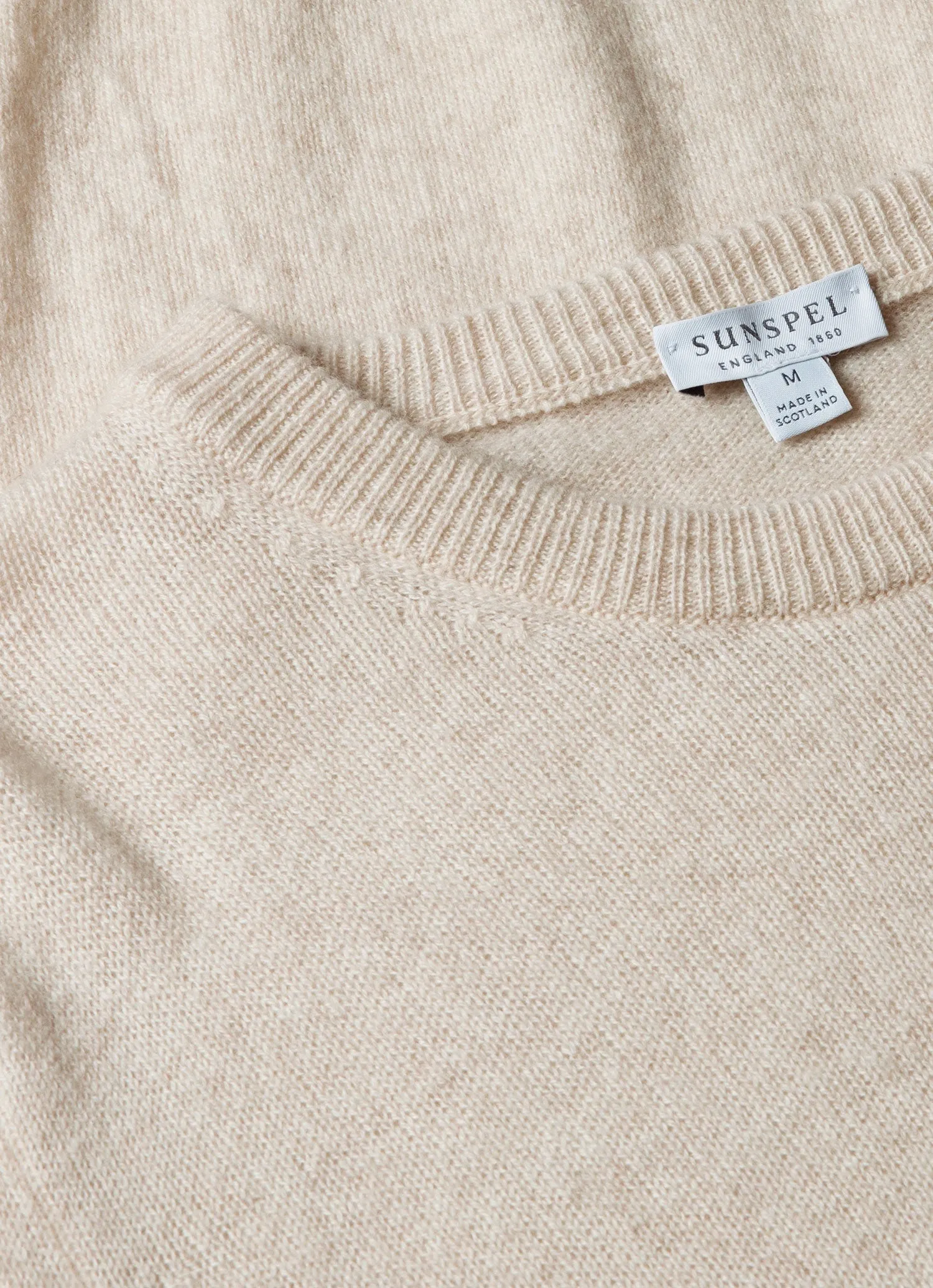 Men's Scottish Cashmere Jumper in Natural Ecru