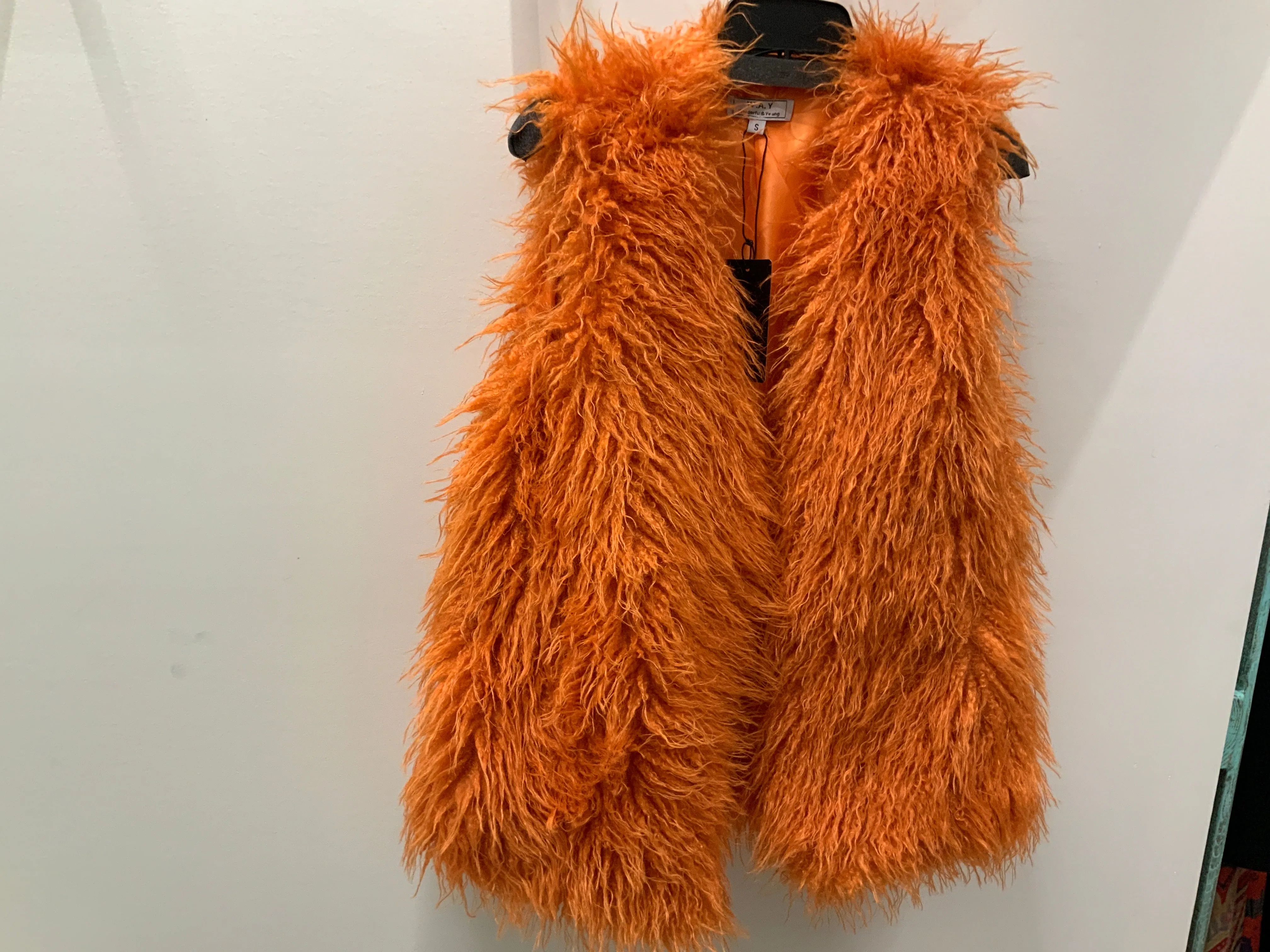 Mongolian Fur Vest in White