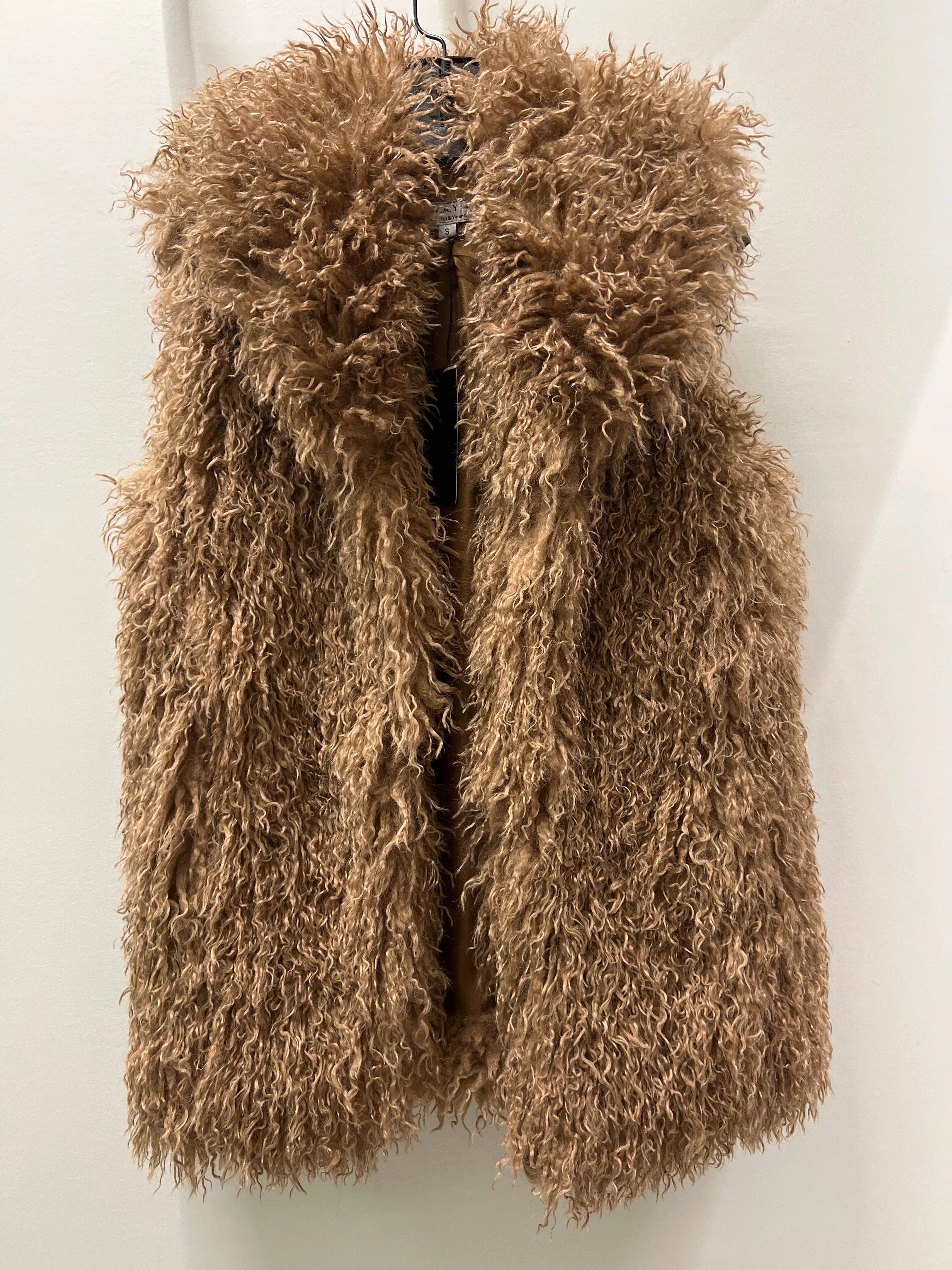 Mongolian Fur Vest in White