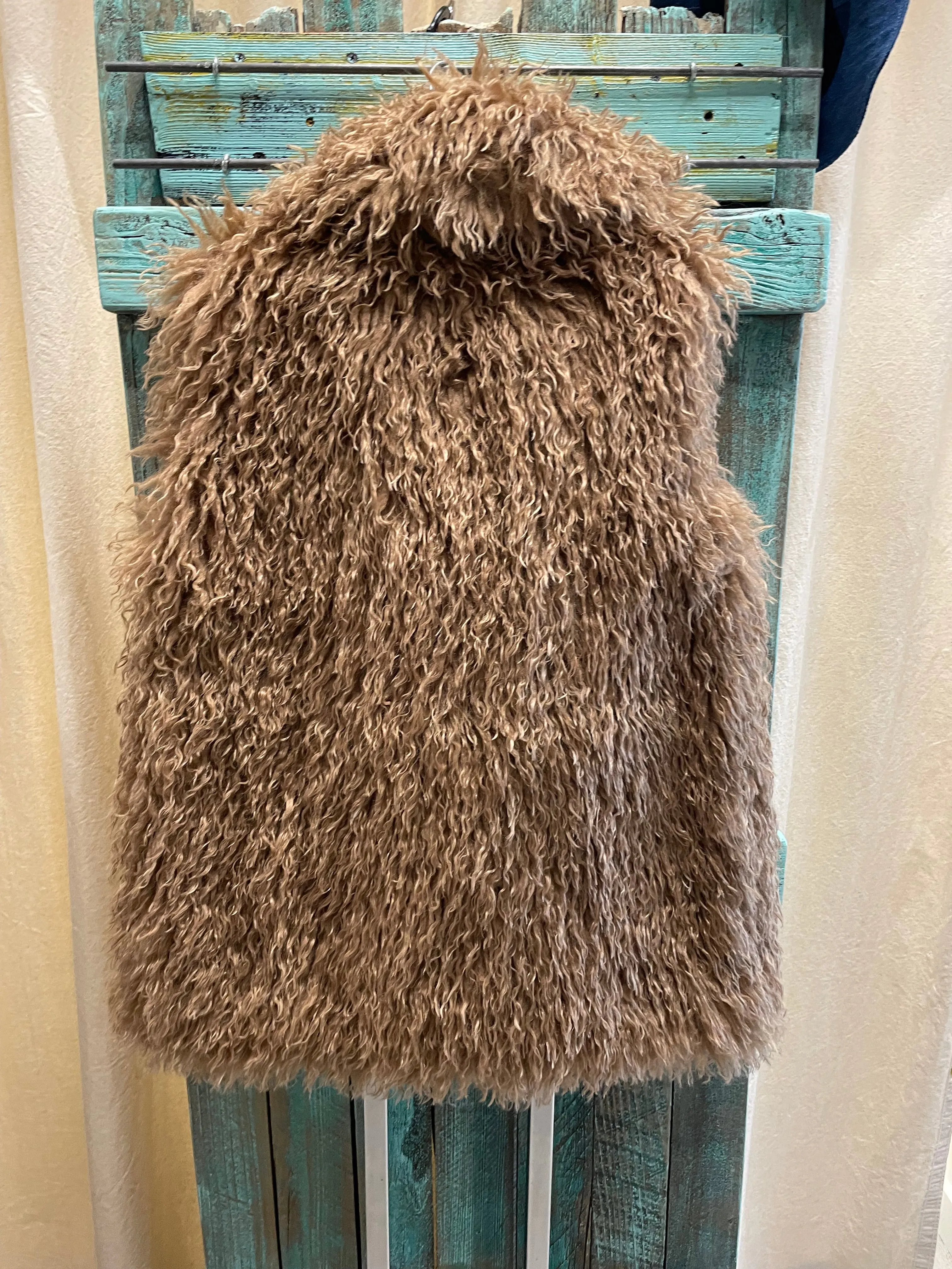 Mongolian Fur Vest in White