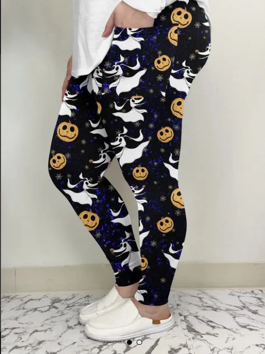 Nightmare Before Halloween Leggings w/Pockets - #7712-714