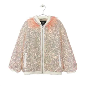 OVERSIZED SEQUIN BOMBER JACKET