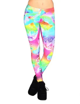 Rainbow Space Cat Leggings