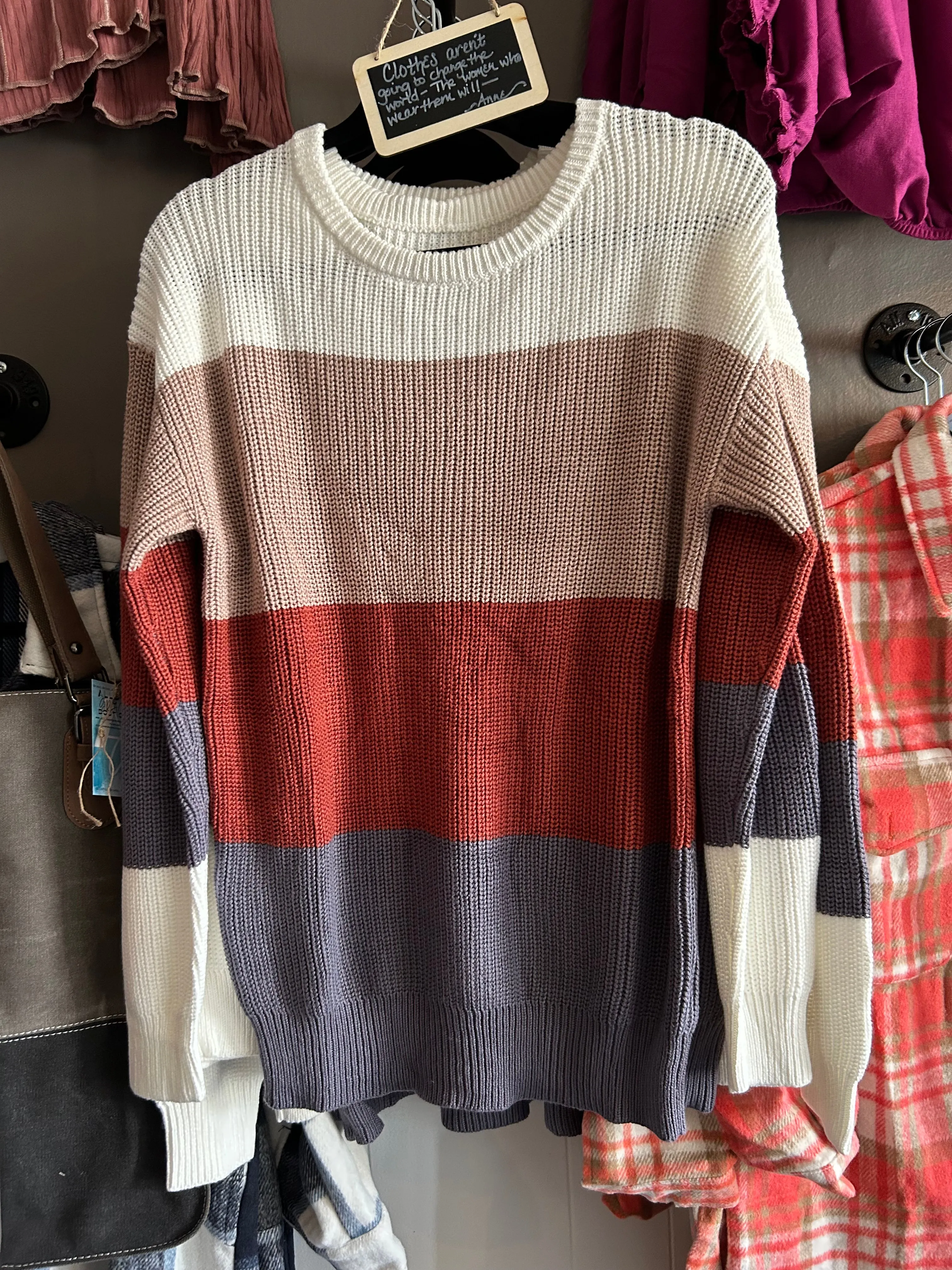 SHIRT- SUNDAY STRIPED SWEATER