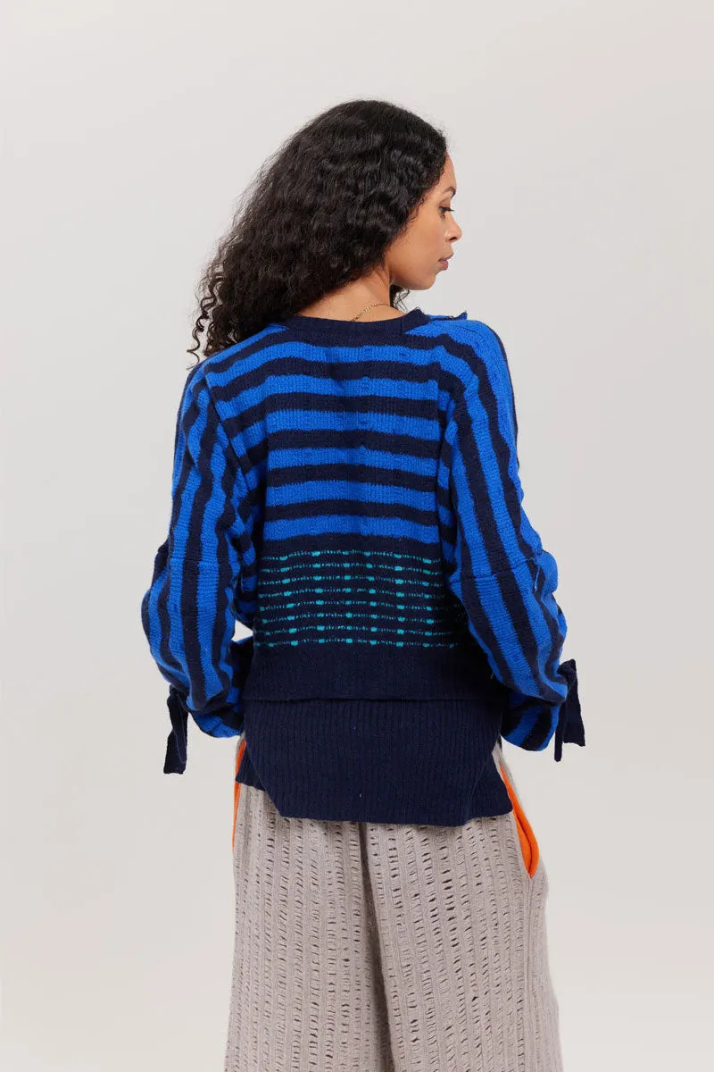 Walton Plus Jumper in Blue by Valentina Karellas