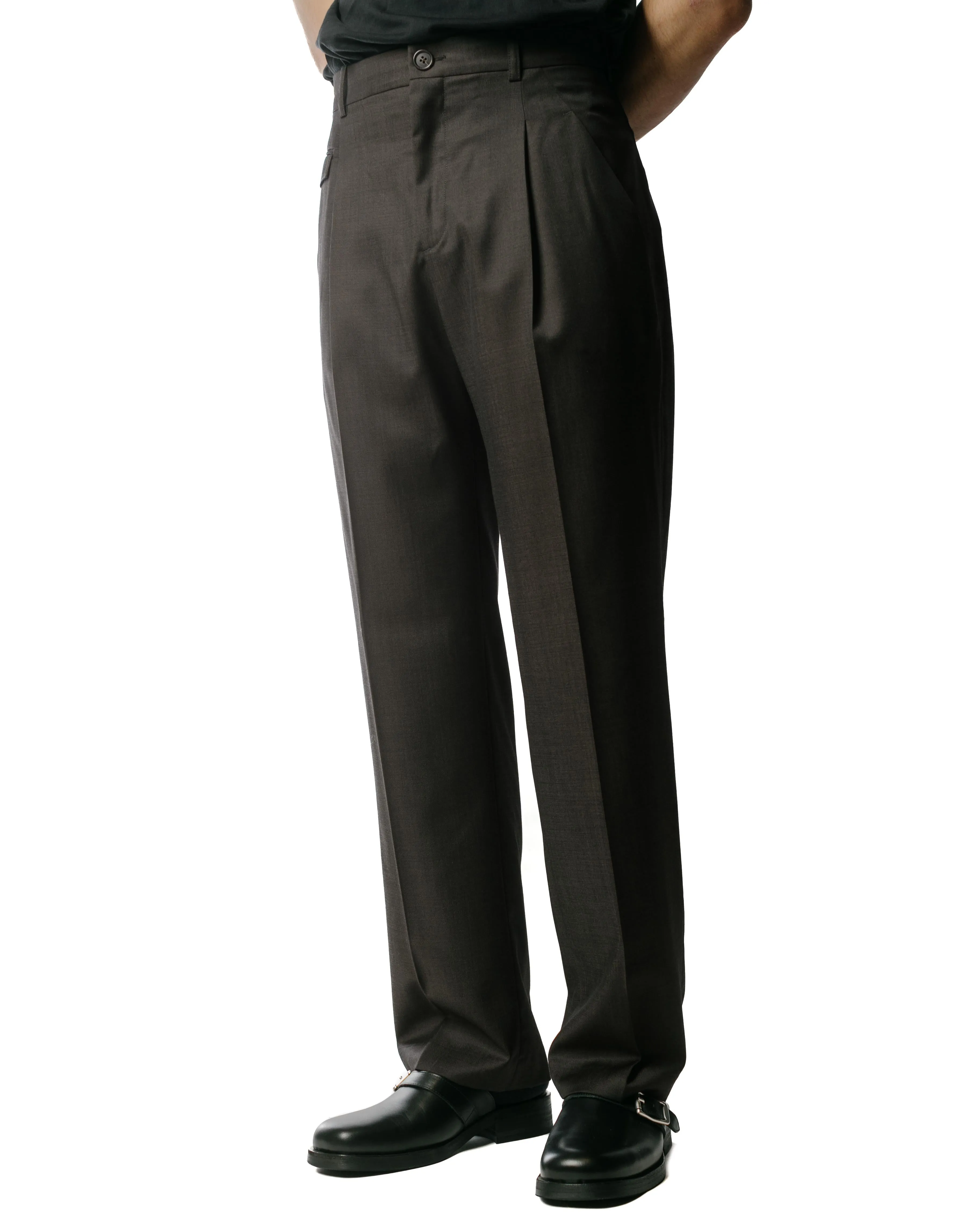 Wanze Classic Straight Leg Trouser Wool Walnut