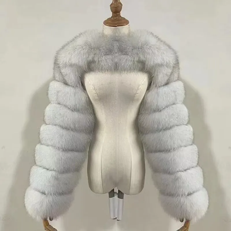 Wholesale new artificial fur imitation fur fox fur coat female（CL9460）