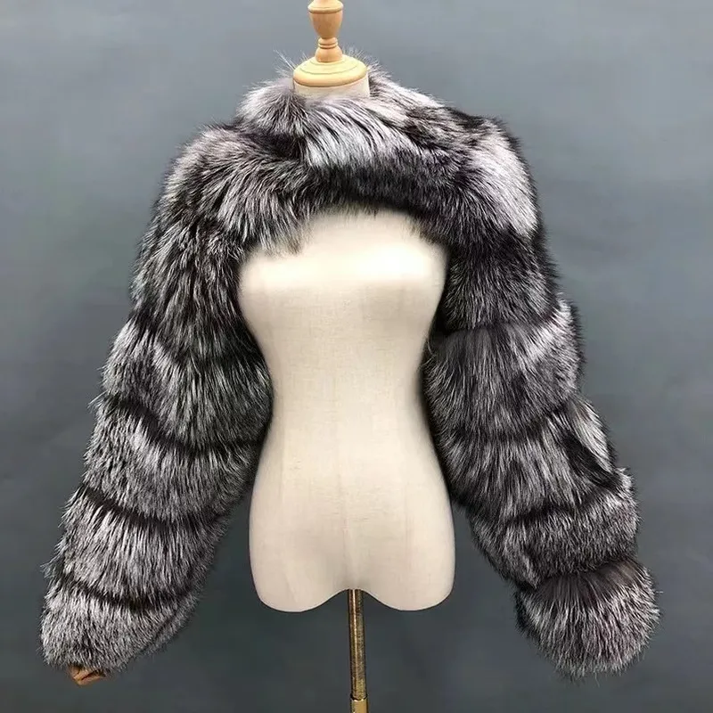 Wholesale new artificial fur imitation fur fox fur coat female（CL9460）