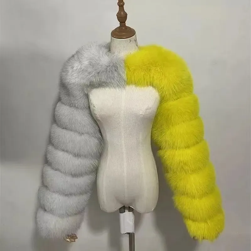 Wholesale new artificial fur imitation fur fox fur coat female（CL9460）