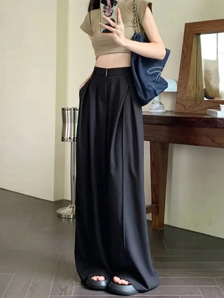 Wide-Leg Pants With High Waist And Pleats