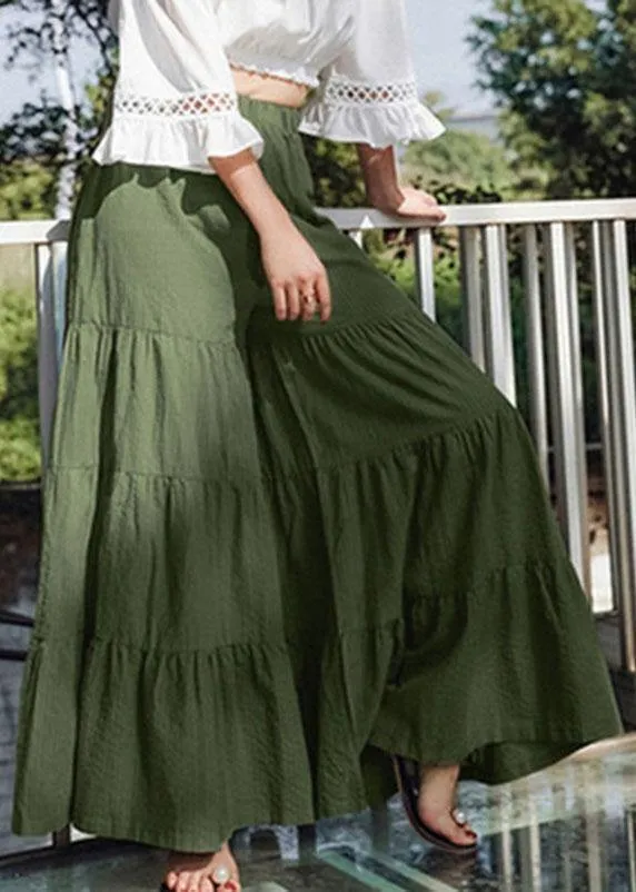 Women Flare Swing Wide Leg Pants Casual High Waist Culottes Skirt