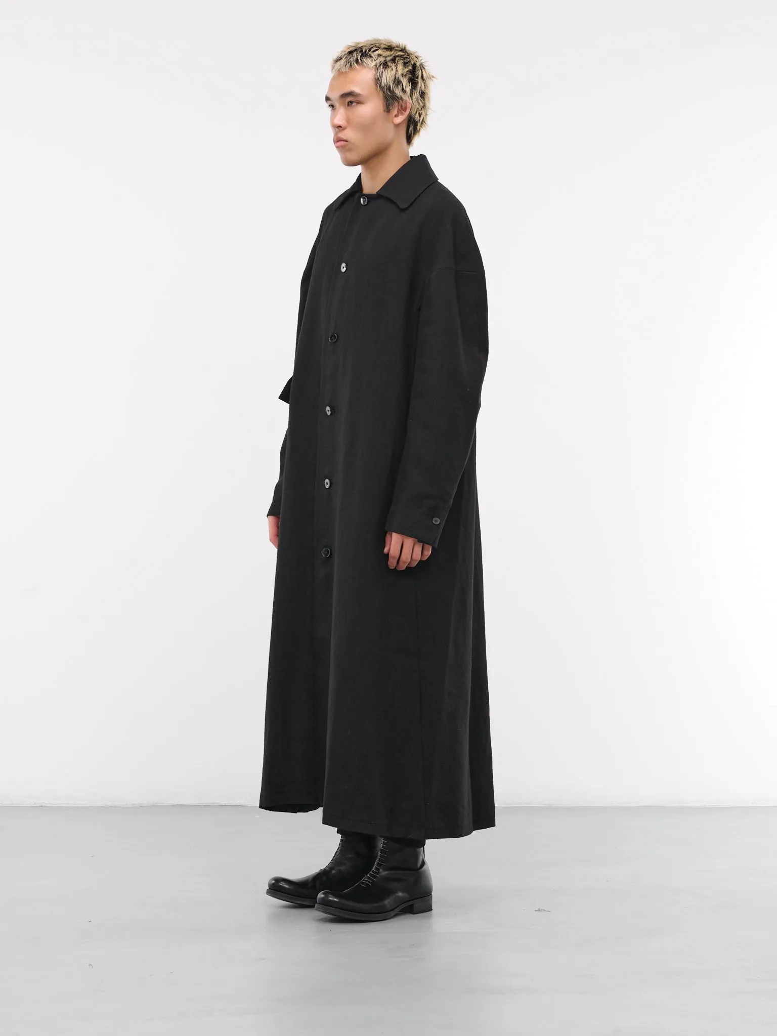 Wool-Linen Coat (C410L-LW-BLACK)