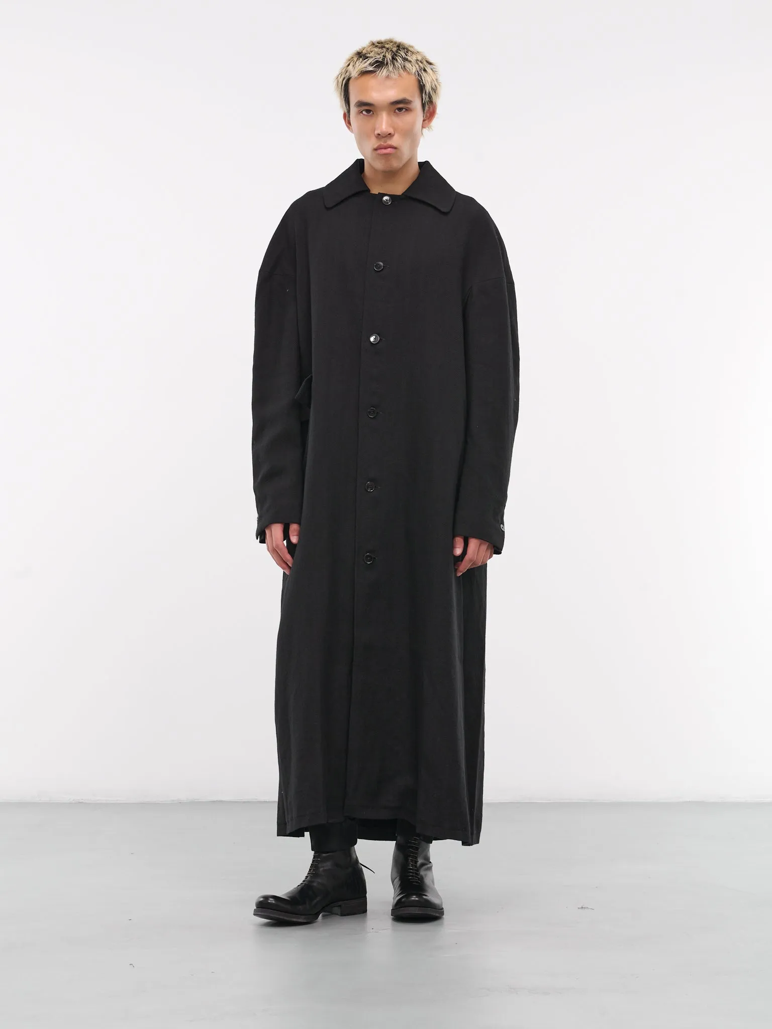 Wool-Linen Coat (C410L-LW-BLACK)