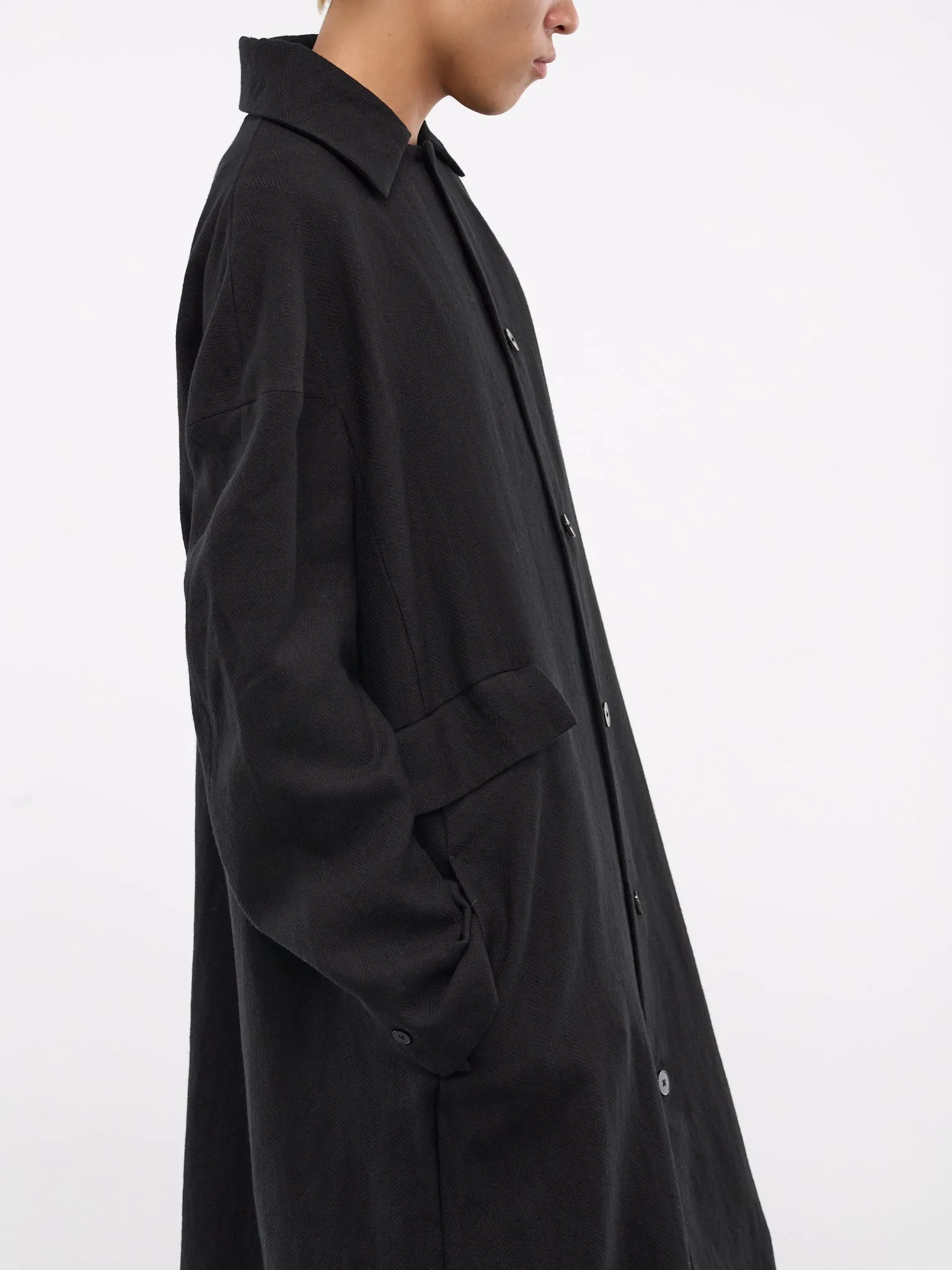 Wool-Linen Coat (C410L-LW-BLACK)